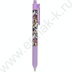 Ручка шар авт Flora.Ирисы /пл. SOFT TOUCH корп./  цвет чернил синий 0,5мм NEW | Фото 1