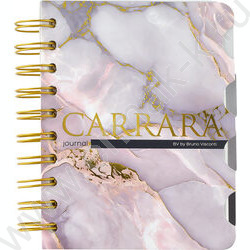 Зап. книжка 120л А5 тв.обл/спираль "Carrara" /блок -клетка /линейка/точка NEW | Фото 2