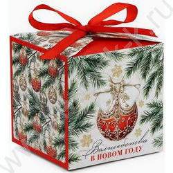 Коробка складная 12*12*12см Волшебства в Новом году NEW | Фото 1