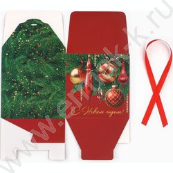 Коробка складная 18*18*18см С новым годом NEW | Фото 5