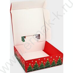 Коробка складная 26*26*8см Волшебного нового года NEW | Фото 5