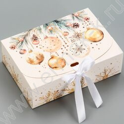 Коробка складная 16*11.5*5см Кристальный Новый год NEW | Фото 1