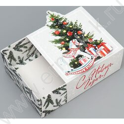 Коробка складная 15*15*8см С новым годом NEW | Фото 4
