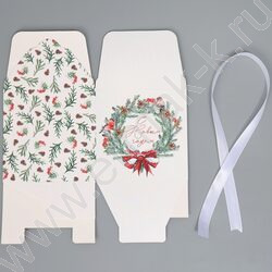 Коробка складная 12*12*12см С Новым годом NEW | Фото 7