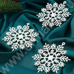 Набор елочных украшений 3 шт Снежинки 9см NEW | Фото 2