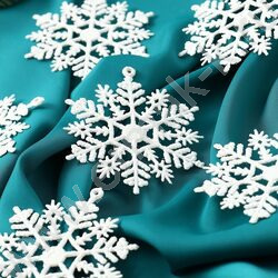 Набор елочных украшений 6 шт Снежинки 7см NEW | Фото 3