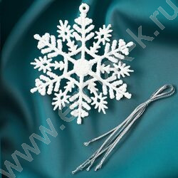 Набор елочных украшений 6 шт Снежинки 7см NEW | Фото 4