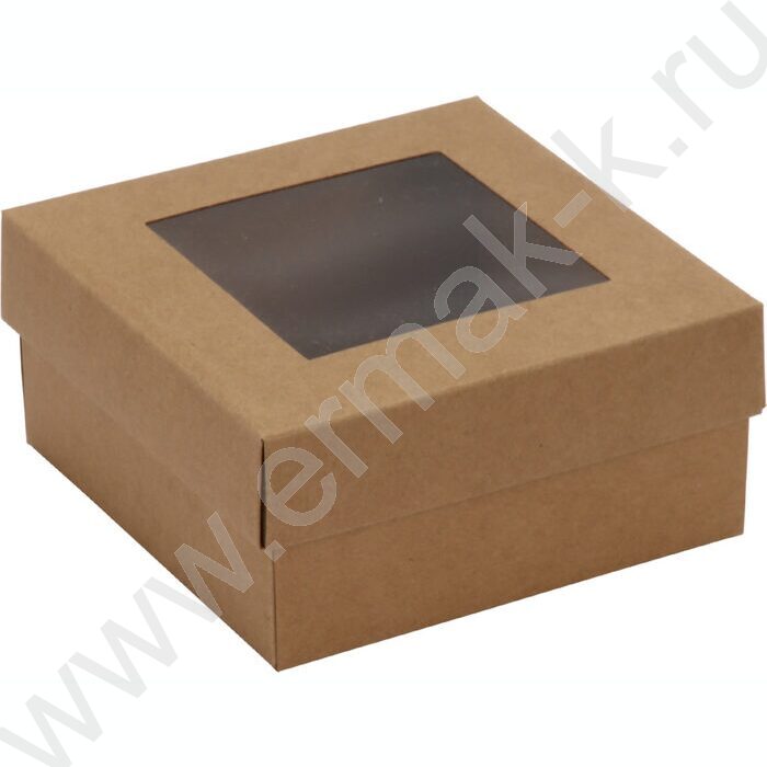 Коробка подарочная 13*13*6 с окном ассорти | Фото 1