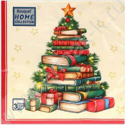Салфетки 33*33 Рождественская ель с подарками 3 слоя/20шт NEW | Фото 2