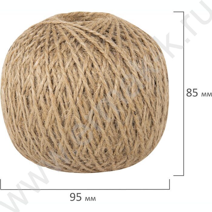 Шпагат джутовый /длина 165м, диам. 1,5мм, 2-х ниточный | Фото 3
