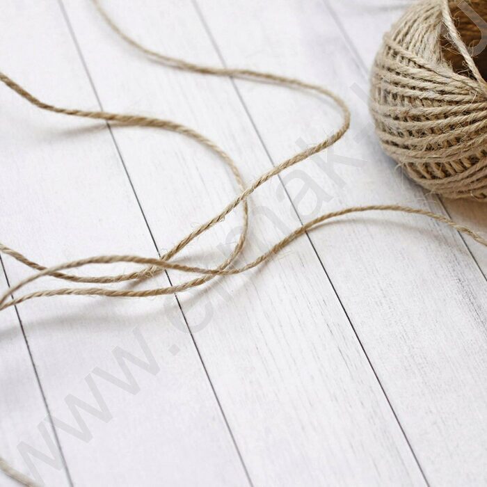 Шпагат джутовый /длина 165м, диам. 1,5мм, 2-х ниточный | Фото 5