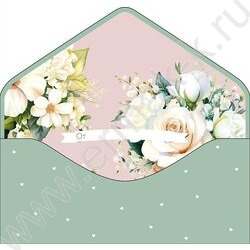 Конверт д/денег  83*167мм "В День Свадьбы" NEW | Фото 2