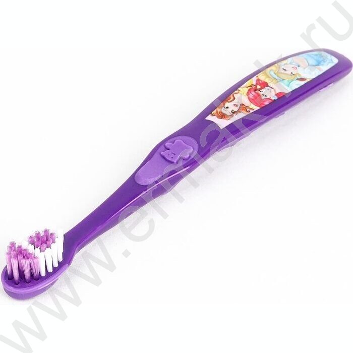 Зубная щетка фигурная для детей Милая принцесса феолетовая | Фото 2