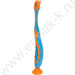 Зубная щетка на присоске для детей Синий трактор голубая NEW | Фото 2