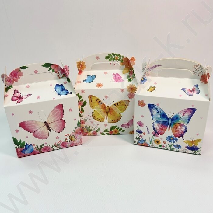 Коробочка "Бабочки" 14*12*10см. /250гр., ассорти | Фото 1