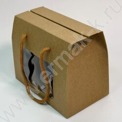 Коробка с окном 20*15*11см. /350гр., ручка NEW | Фото 3