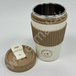 Термо-кружка с силиконовой манжетой /нерж. сталь, 500мл., ассорти | Фото 4