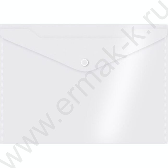 Папка-конверт на кнопке А4 прозрачный 180мкм NEW | Фото 1