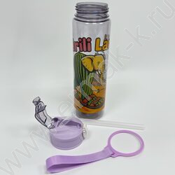 Бутылка для воды 800мл. с трубочкой /ассорти 4вида NEW | Фото 4