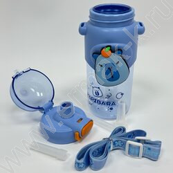 Бутылка для воды 600мл. с трубочкой /ассорти 5видов NEW | Фото 5