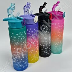 Бутылка для воды 800мл. с трубочкой /ассорти 4вида NEW | Фото 2