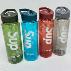 Бутылка для воды 700мл. с трубочкой /ассорти 4вида NEW | Фото 1