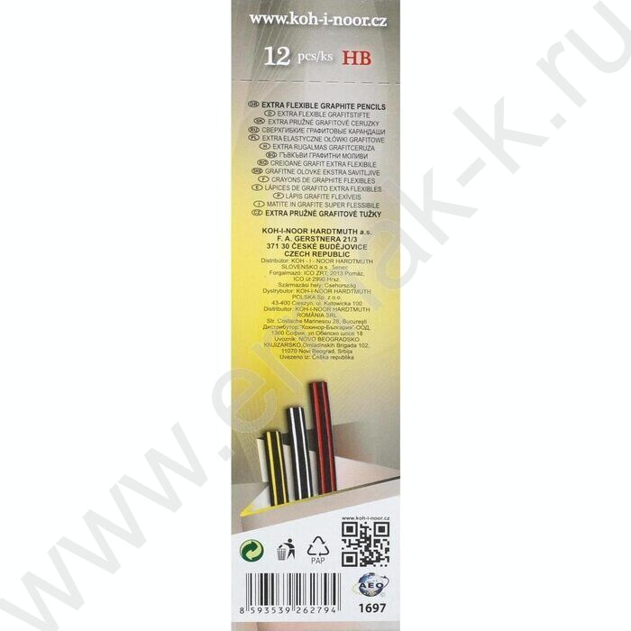 Карандаш пластиковый ч/гр HB, ассорти (KIN 1697) | Фото 6