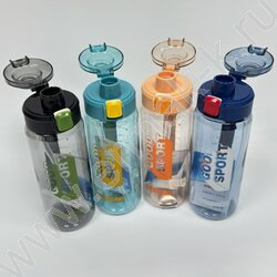 Бутылка для воды 700мл, с трубкой NEW | Фото 1