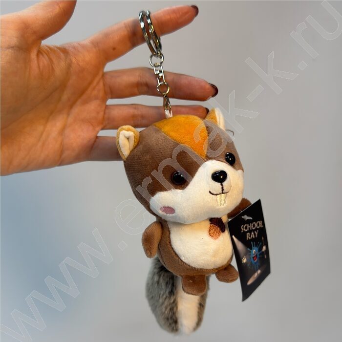 Брелок мягкий Енот с хвостом, 17см. /вссорти | Фото 4