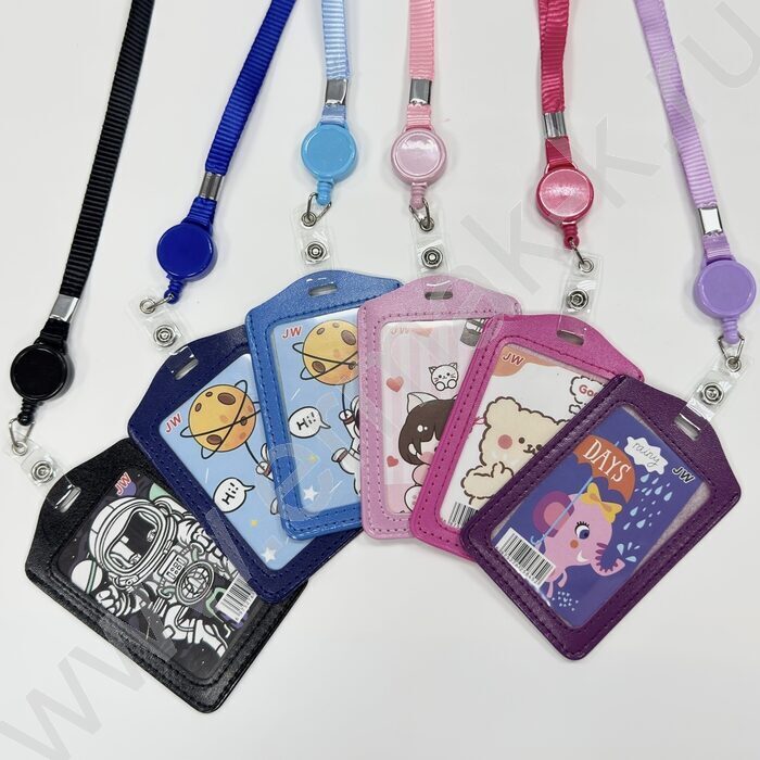 Бейдж кож.зам /ассорти, mix 6 цветов | Фото 1