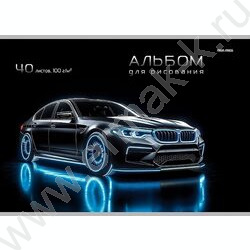 Альбом д/рисования 40л "Стильные автомобили-1" ассорти NEW | Фото 2