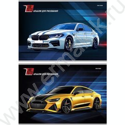 Альбом д/рисования 40л "Стремительные машины" /лен/ ассорти NEW | Фото 1