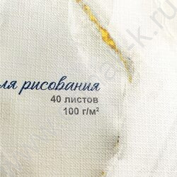 Альбом д/рисования-спираль 40л "Цветной мрамор" /лен/ ассорти NEW | Фото 7