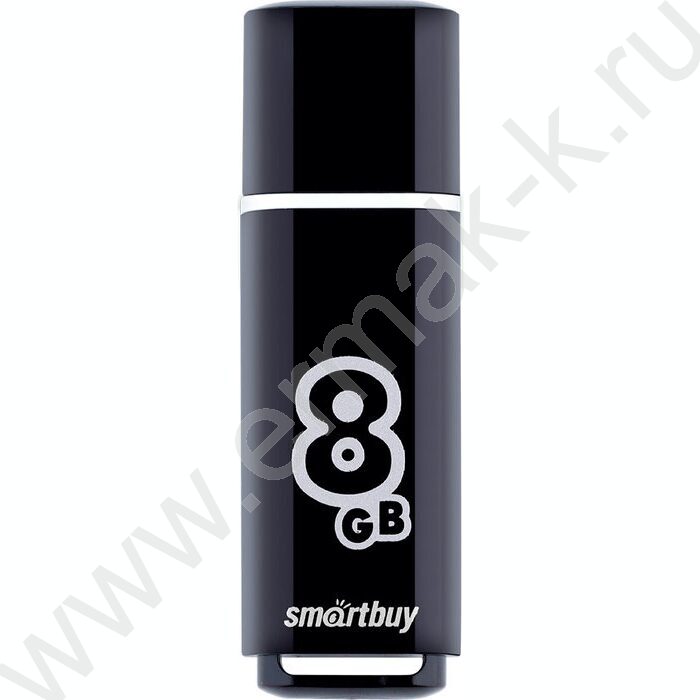 Съемный носитель информации  8GB USB Flash Drive <USB 2.0> черный "Glossy" | Фото 1