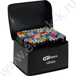 Маркер для скетчинга /набор 120цв/ двусторонний 1-6мм /сумка NEW | Фото 1