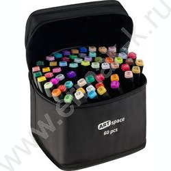 Маркер для скетчинга /набор  60цв/ двусторонний 1-6мм /сумка NEW | Фото 1