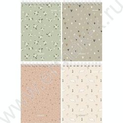 Блокнот  40л А6 спираль "Милый паттерн" ассорти NEW | Фото 1