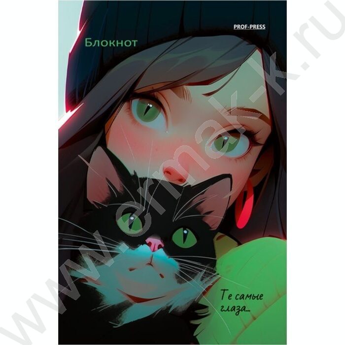 Блокнот  24л А6 "Девушки и коты-2" ассорти | Фото 4