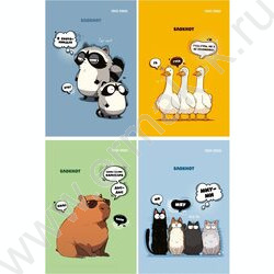 Блокнот  24л А6 "Мультяшные животные-1" ассорти NEW | Фото 1