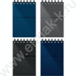 Блокнот  40л А7 спираль "Дизайн в полоску" ассорти NEW | Фото 1