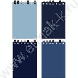 Блокнот  40л А7 спираль "Дизайн в синих тонах" ассорти NEW | Фото 1