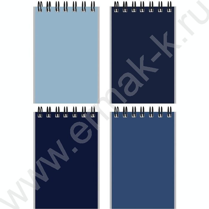 Блокнот  40л А7 спираль "Дизайн в синих тонах" ассорти | Фото 1