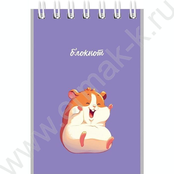 Блокнот  40л А7 спираль "Забавные животные-8" ассорти | Фото 4