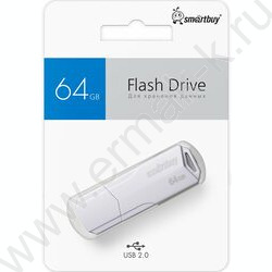 Съемный носитель информации 64GB USB Flash Drive <USB 2.0> белый "Clue" | Фото 2