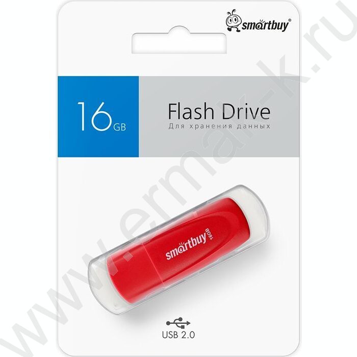 Съемный носитель информации 16GB USB Flash Drive <USB 2.0> красный "Scout" | Фото 4
