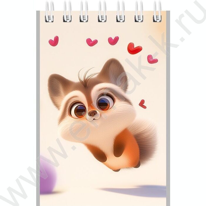 Блокнот  40л А7 спираль "Милые животные-8" ассорти | Фото 3