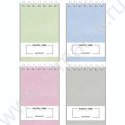 Блокнот  40л А7 спираль "Пастельный дизайн" ассорти NEW | Фото 1