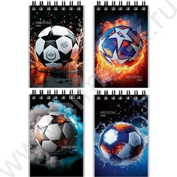 Блокнот  40л А7 спираль "Разные футбольные мячи-14" ассорти NEW | Фото 1