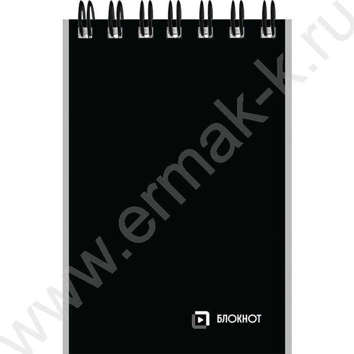 Блокнот  40л А7 спираль "Чёрно-серый дизайн" ассорти | Фото 3