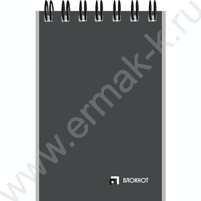 Блокнот  40л А7 спираль "Чёрно-серый дизайн" ассорти | Фото 6